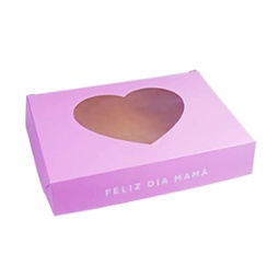 CAJA DIA MADRE C/VISOR CORAZON X UNIDAD