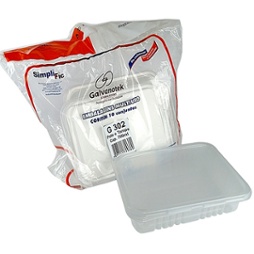 BANDEJA PP G-302SF(700ML)C/TAPA X10