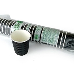 VASO PAPEL DARNEL 8OZ NEGRO X25