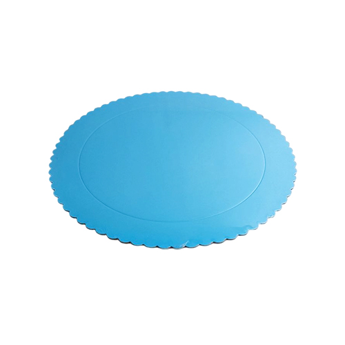 DISCO CARTON 25CM ONDULADO CELESTE X UNI