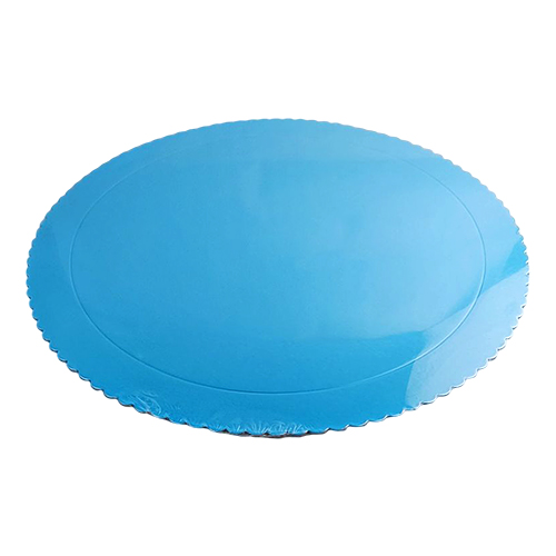 DISCO CARTON 35CM ONDULADO CELESTE X UNI
