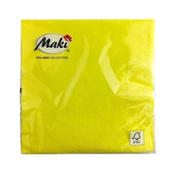 SERVILLETA CHICA 25X25 AMARILLO-018 X20