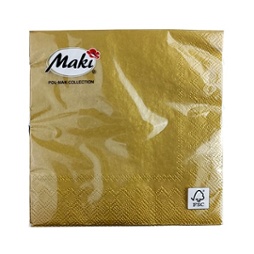 SERVILLETA CHICA 25X25 ORO-054 X20