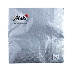 SERVILLETA CHICA 25X25 PLATA-055 X20