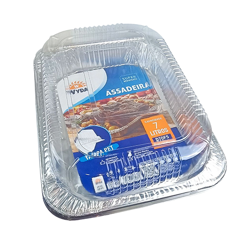 BANDEJA ALUMINIO D-70FS C/T PET XUNID.