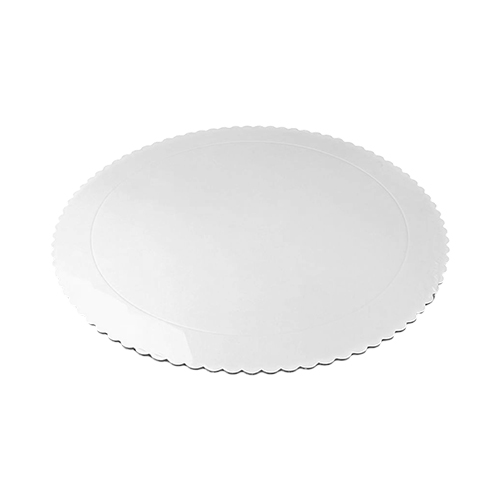 DISCO CARTON 30CM ONDULADO BLANCO X UNID