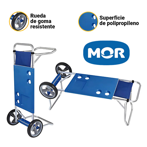 CARRITO PLAYA MOR ALUMINIO(2495)AZUL XUN