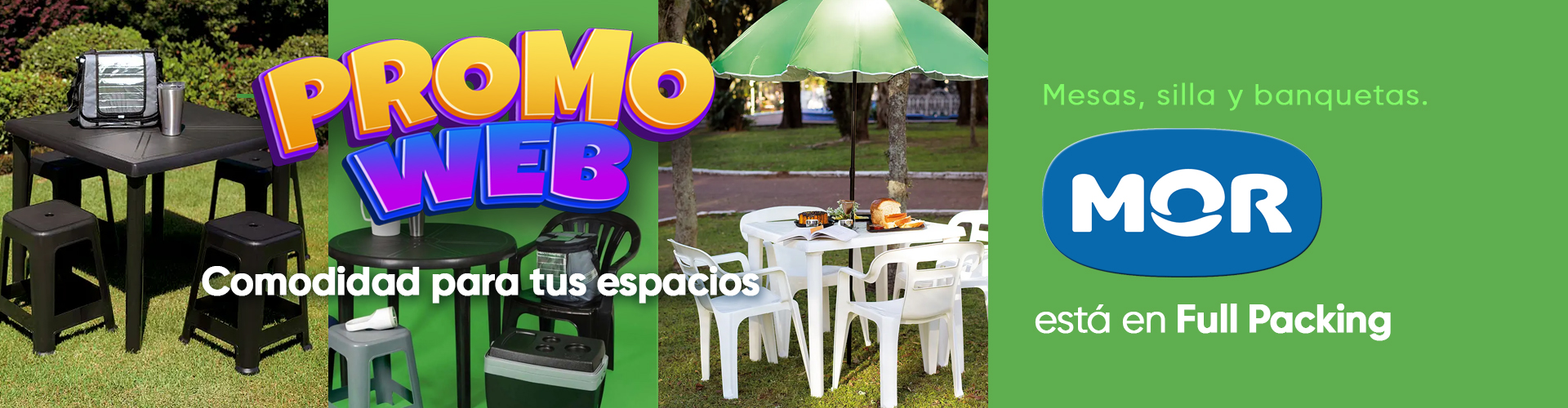 mor mesas y sillas plasticas