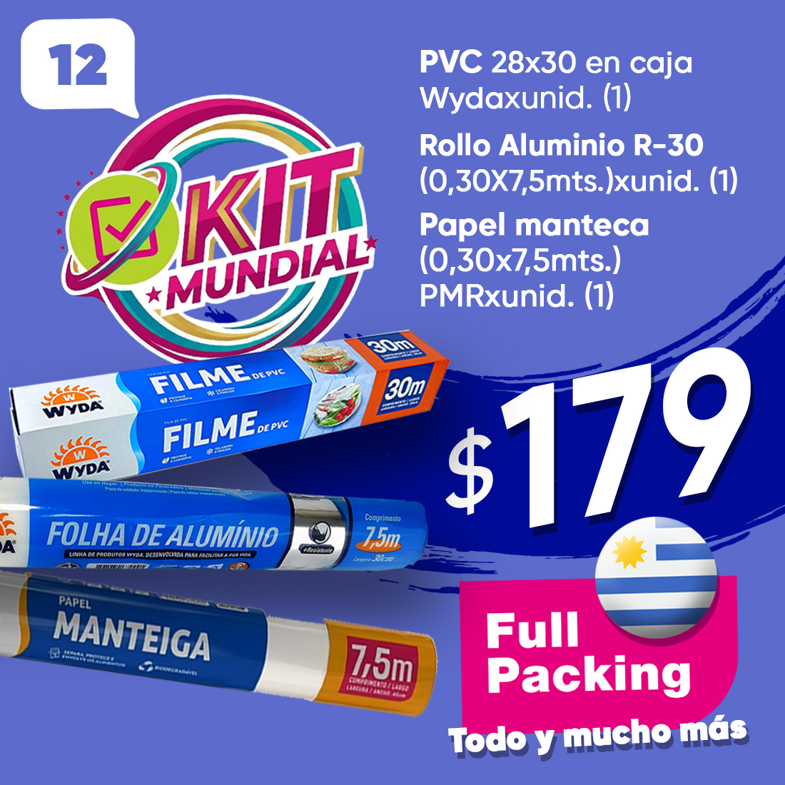 KIT MUNDIAL 12(PVC ALUMINIO Y MANTECA)