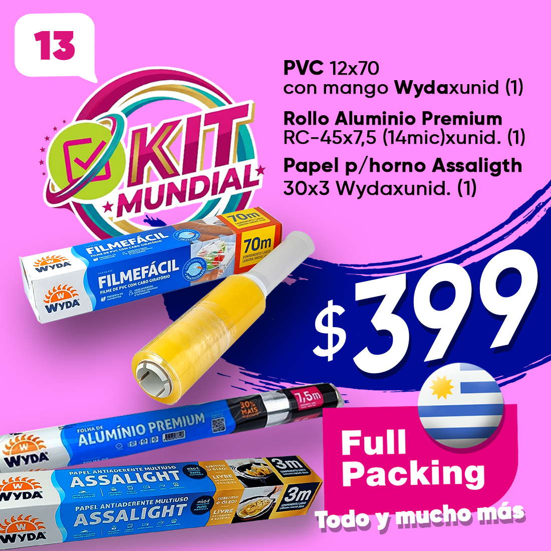 KIT MUNDIAL 13(PVC C/M RC45 Y ASSALIGHT)