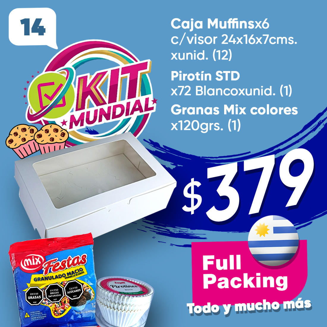 KIT MUNDIAL 14(CAJA-PIROTIN-GRANAS)