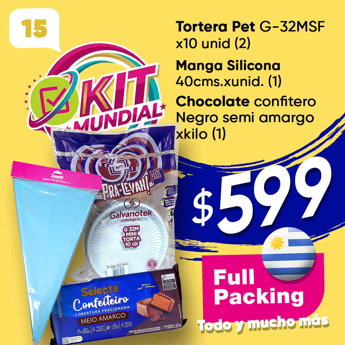 KIT MUNDIAL 15(G32SF-MANGA-CHOCOALTE)