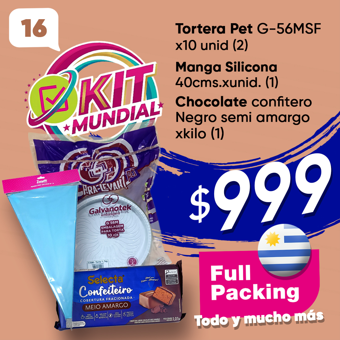 KIT MUNDIAL 16(G56SF-MANGA-CHOCOLATE)