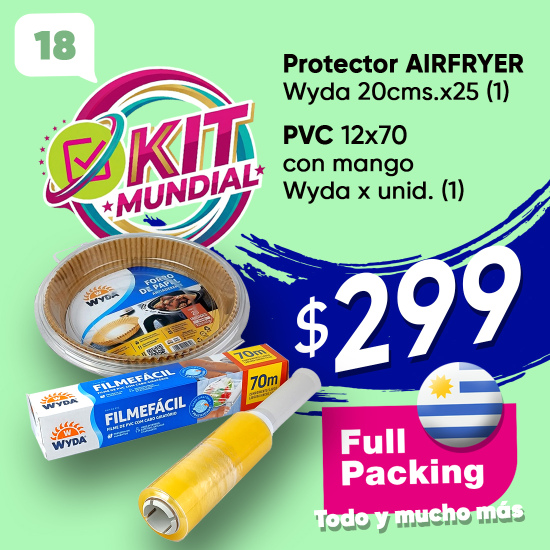 KIT MUNDIAL 18(AIRFRYER 20CM-PVC MANGO)